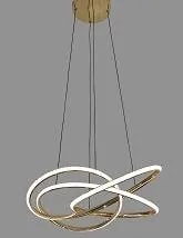 Lámpara Colgante LED Nudo Entrelazado Dorado Francés 50 cm