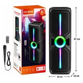 Parlante GY8848 8"X2 + Mic