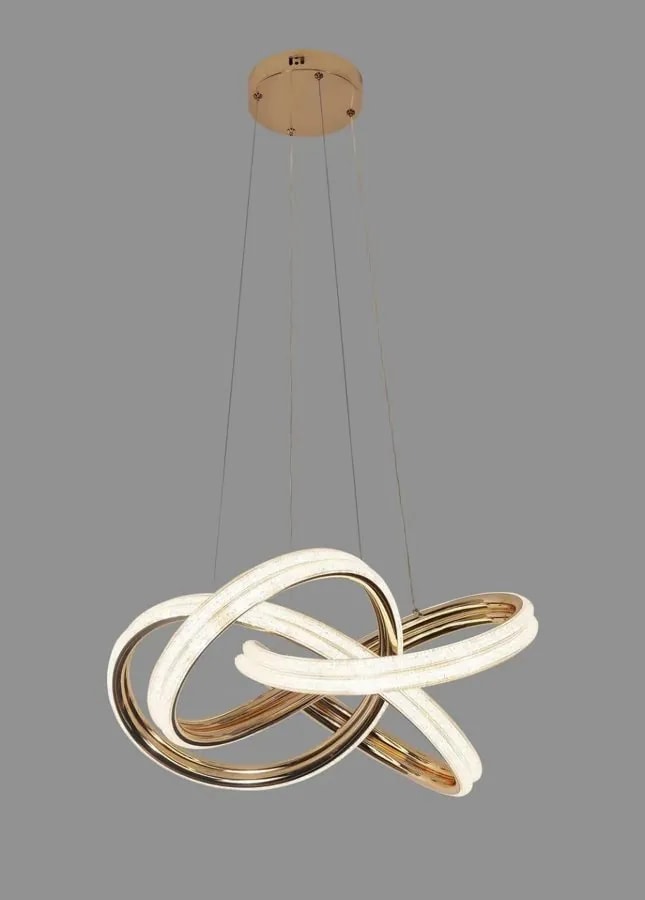 Lámpara Colgante LED Nudo Moderno Dorado Francés 50 cm