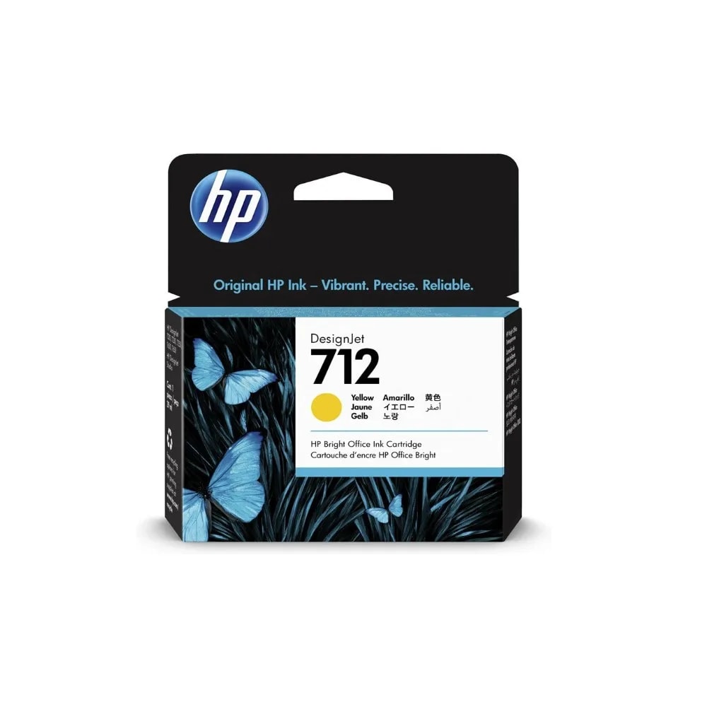Tinta HP 712 Amarillo DJ T210 / T230 / T250 / T630 / T650 29 ML 3ED69A
