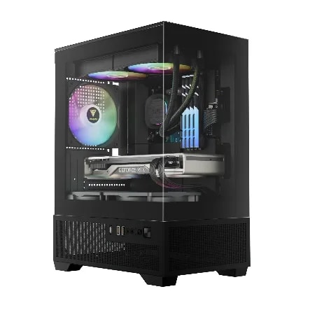 Case Gamer Gamdias Aura GC9M Elite ARGB Vidrio Templado Negro