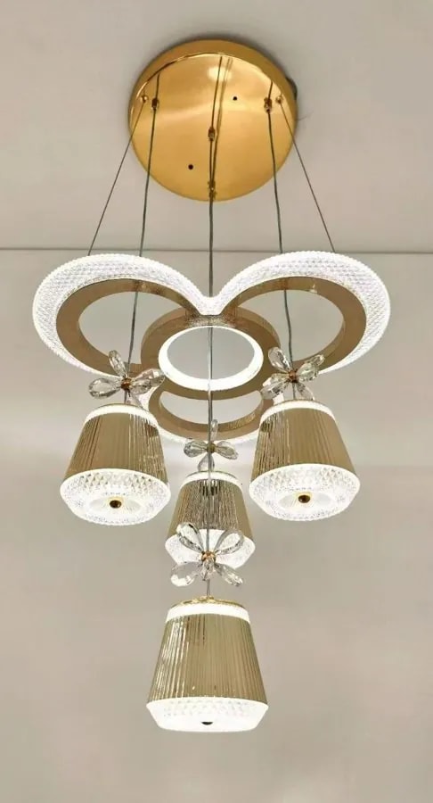 Lámpara Colgante LED Forma de Nube 60 cm con 4 Pantallas