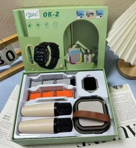 Kit Smartwatch OK-2 con Correas y Accesorios de Regalo