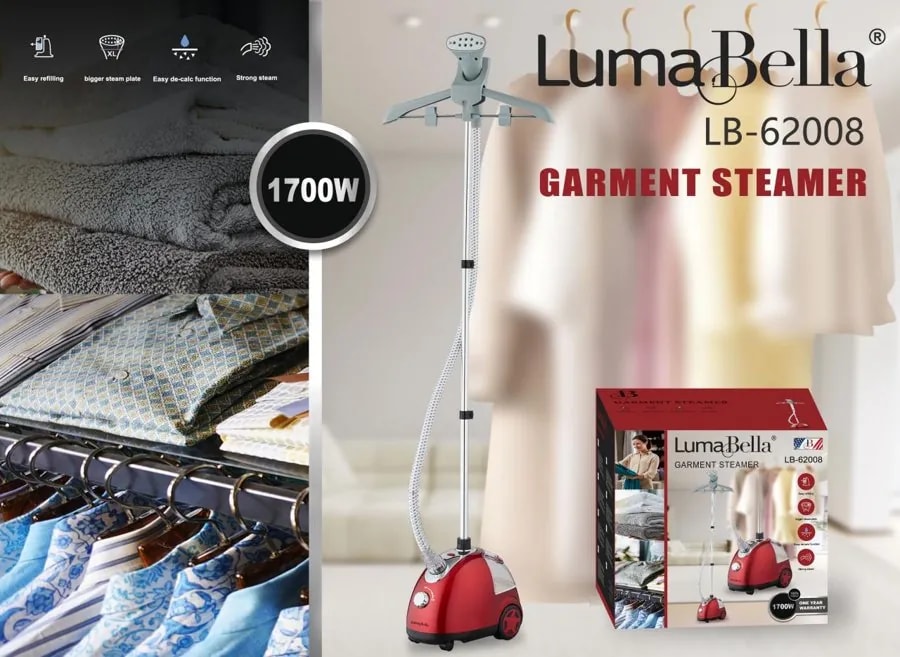 Vaporizador Vertical de Ropa Luma Bella 1700W 1.3 L