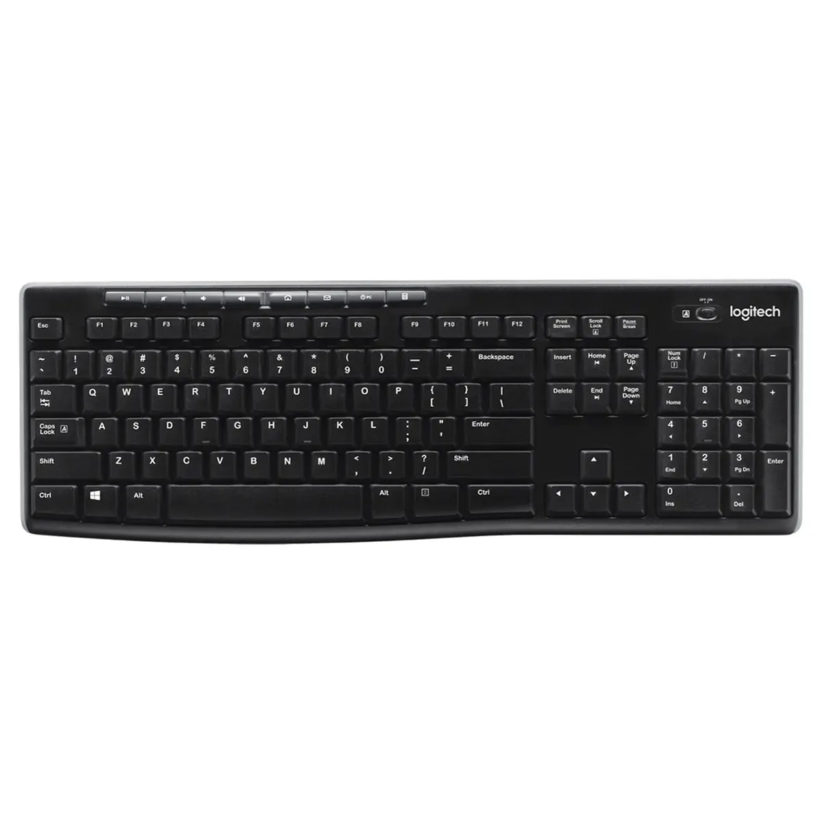 Teclado Logitech K270 Negro Wireless Multimedia USB Black