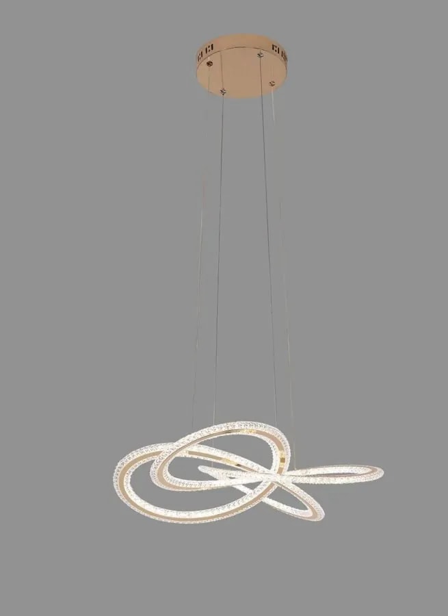 Lámpara Colgante LED Nudo Ondulado Dorado Francés 40 cm