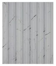 Panel Ranurado de Pared Mármol Blanco con Vetas Grises 24x290 cm