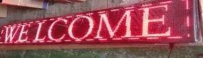 Letrero LED Programable P10 Rojo 135x40 cm