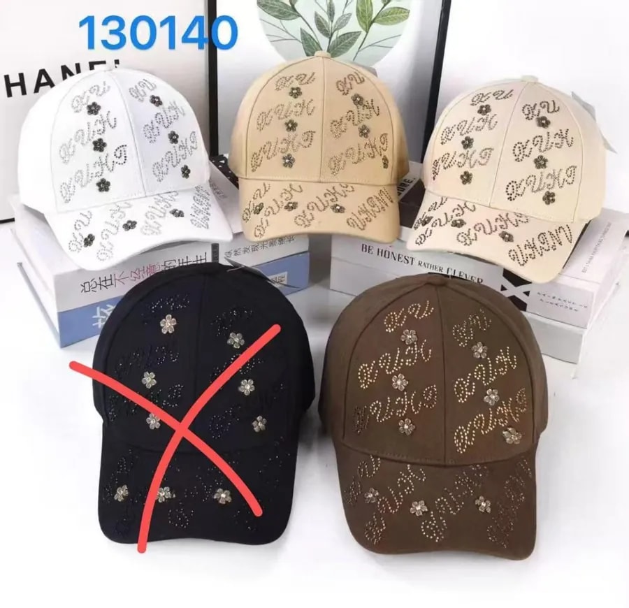 Gorra de Béisbol con Bordado Floral
