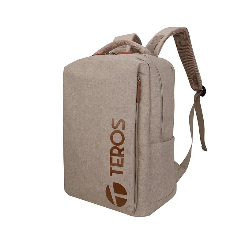 Mochila Teros TE-9046BG Notebook Hasta 15.6 / Poliester Beige / Interior Beige.
