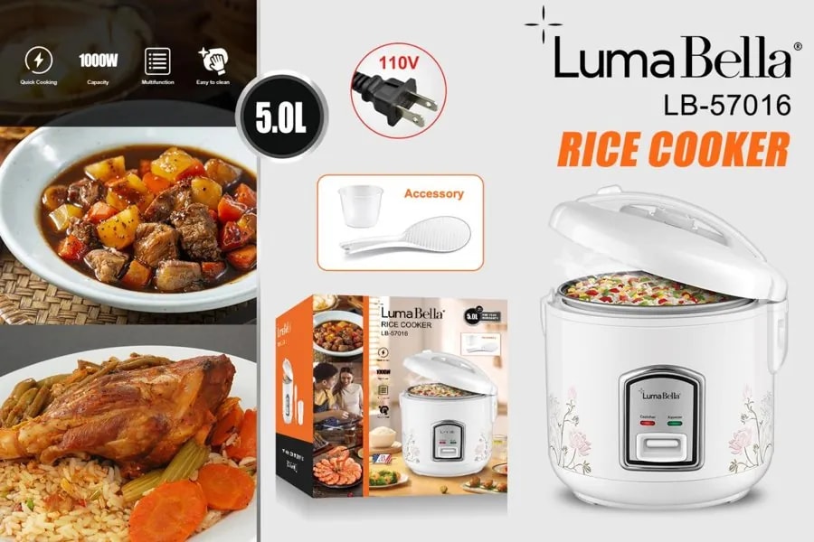 Arrocera Eléctrica Luma Bella 5 L 1000W