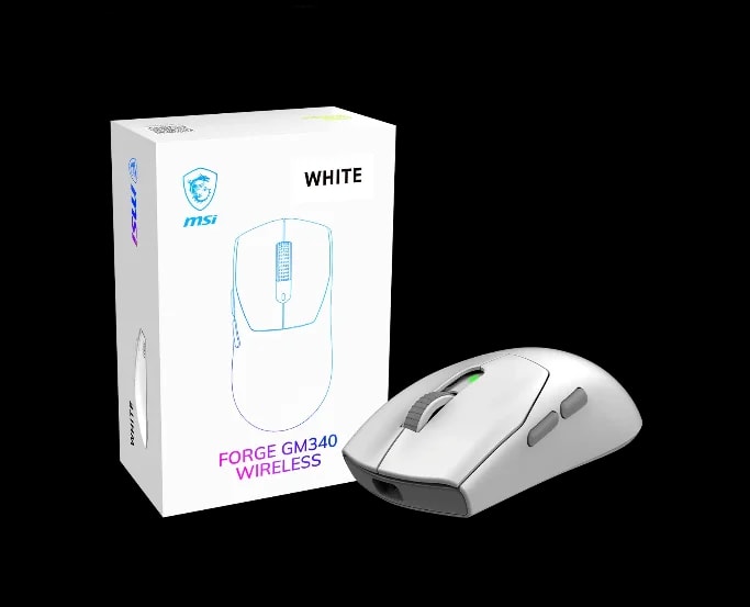Mouse Gamer Inalámbrico MSI Forge GM340 Blanco 26.000 DPI