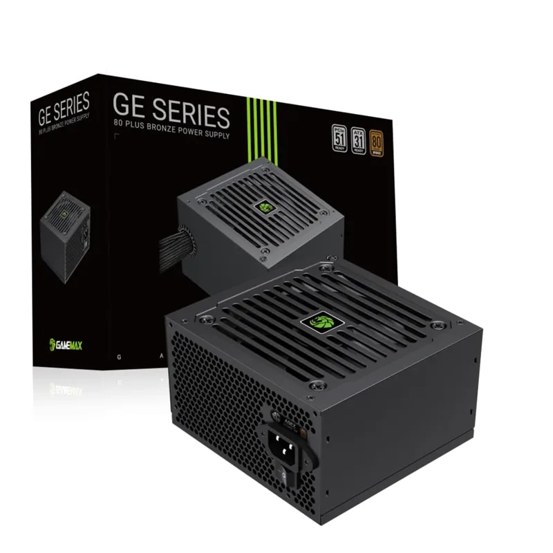 Fuente De Poder GAMEMAX 750W GE-750 BK Bronze 80 Plus 110-230 V ATX 3.1 Y PCIE 5.1 Fan 12CM