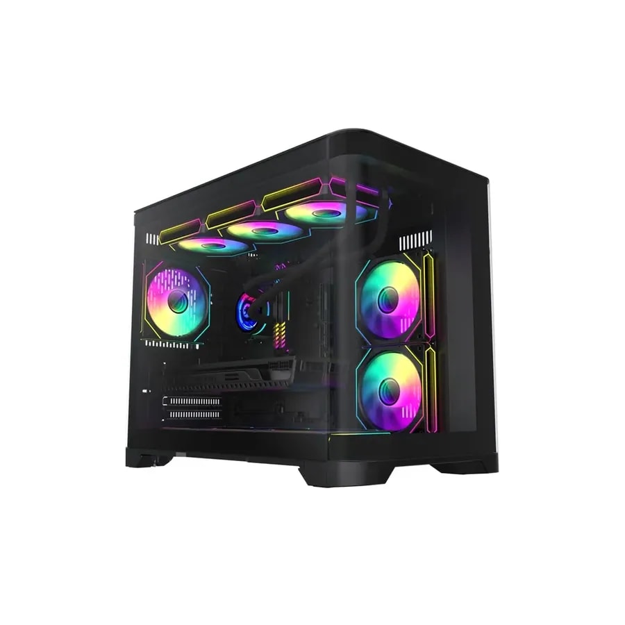 Case GAMEMAX Storm WH M-ATX USB 3.0/2.0 Fan Frgb Post. 1*12CM, Lat. Vidrio Temp. Y Front Mesh