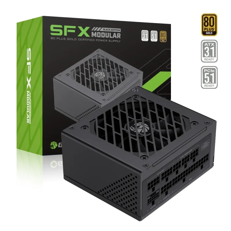 Fuente De Poder GAMEMAX 850W GS-850G BK Sfx Full-modular 80+ Gold Fan 9CM 100-240V ATX3.1 Compacta