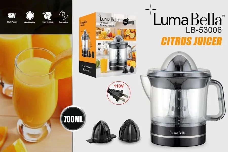 Exprimidor de Cítricos Eléctrico Luma Bella 0.7 L