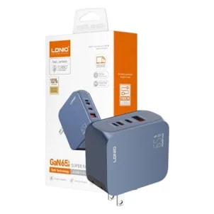 Cargador LDNIO Q7 GAN 65W + Cable USB-C a USB-C