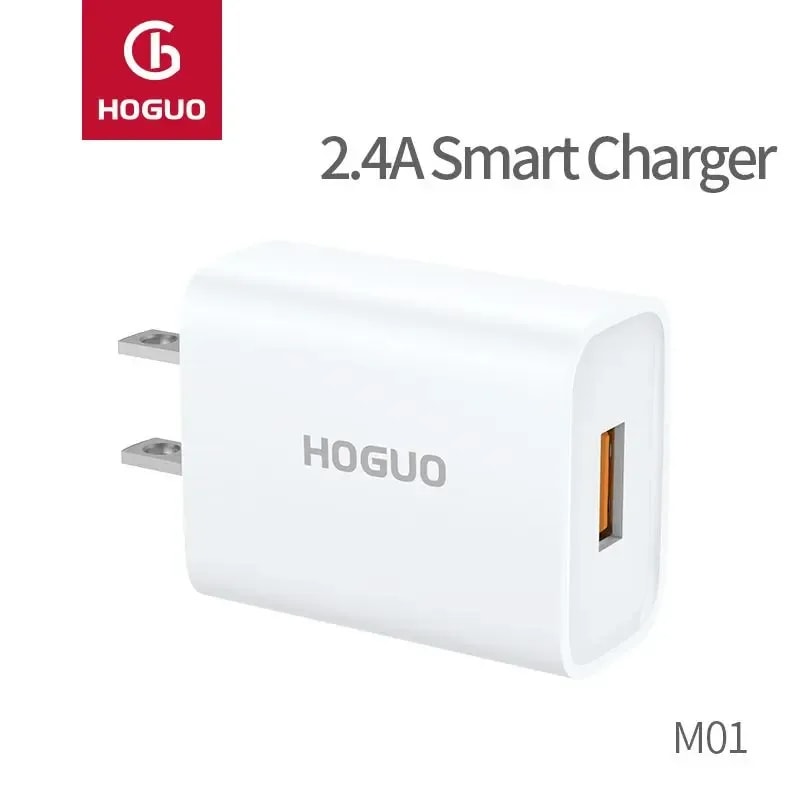 Cargador Hoguo M01 USB 2.4A con cable Tipo C