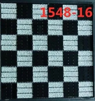 Adhesivo de Mosaico de Vidrio Ajedrez Negro y Plateado