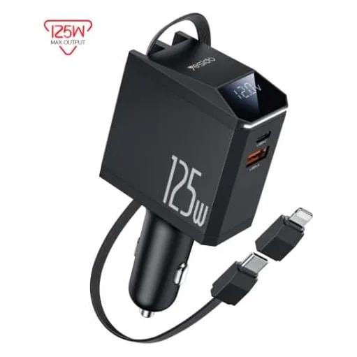 Cargador para auto Yesido Y71 125W con cable extensible
