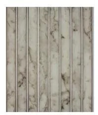 Panel Ranurado de Pared Mármol Gris Beige con Líneas Plateadas 24.3x290 cm