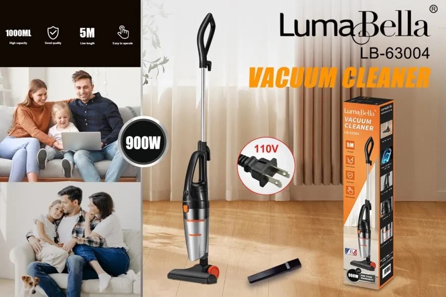 Aspiradora Vertical 2 en 1 Luma Bella 900W Ciclónica