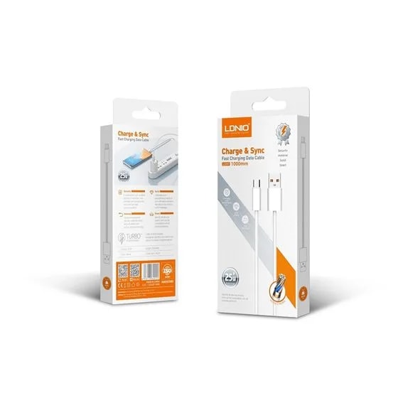 Cable ldnio LS901 1M 25W V8 cordon white