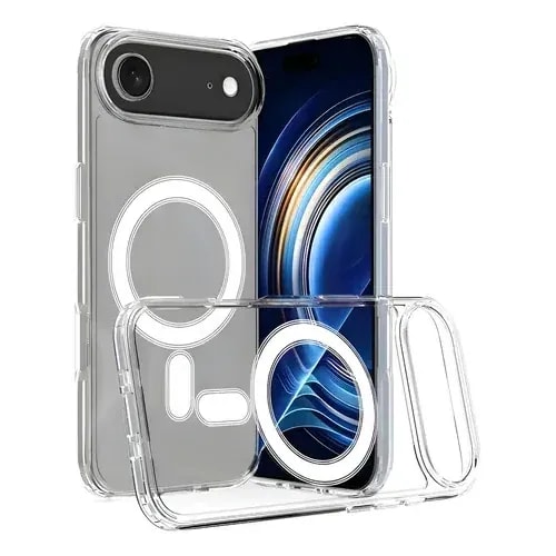 Estuche magnético CRM-01 1.5MM fuerza magnetica 2000 iPhone 17 tansparente con empaque individual