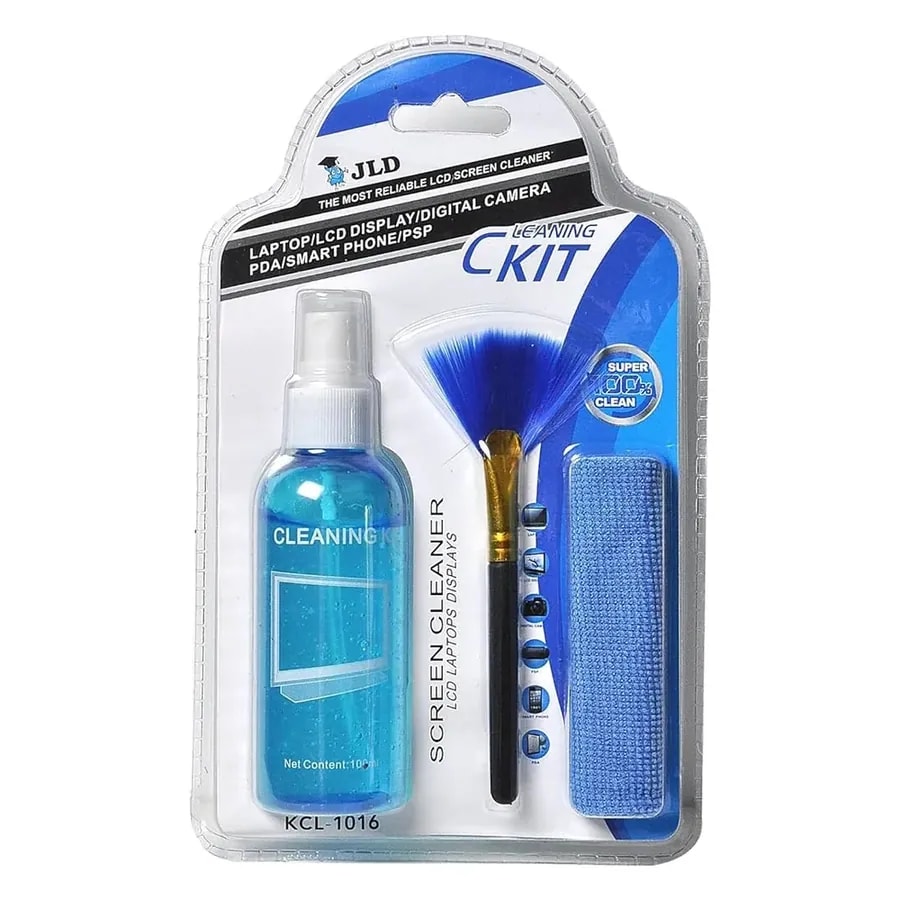 Kit de limpieza ins KCL-1016 gel,pañito,escobilla para pantallas