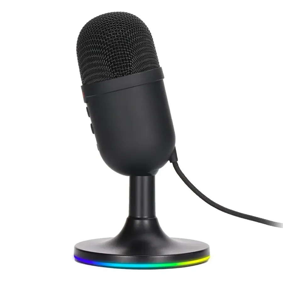 Micrófono PC marvo MIC-06 bk blast 40 LED rgb cable USB 1.7M + jack 3.5MM