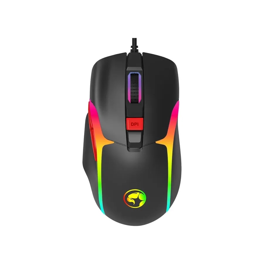 Mouse marvo M360 bk 7 bot. programables iluminacion rgb 7 modos 400-800-1200-2400-4800-12800 cable 1.5M