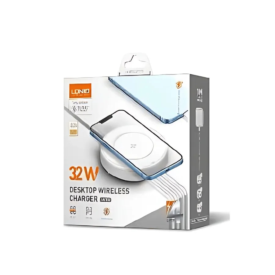 Cargador ldnio AW003 wireless 32W-4P 3USB +1PD