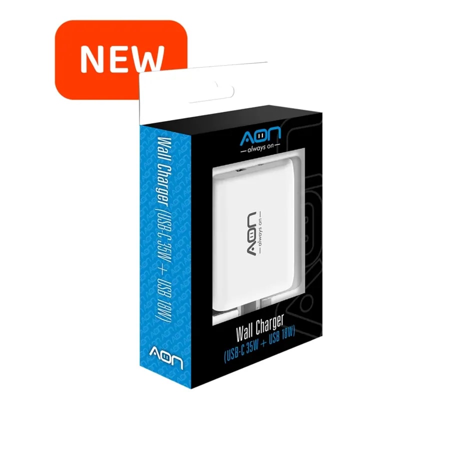 Cargador de pared klip xtreme LED 35W carga rapida 1 USB tipo con 1 USB tipo A