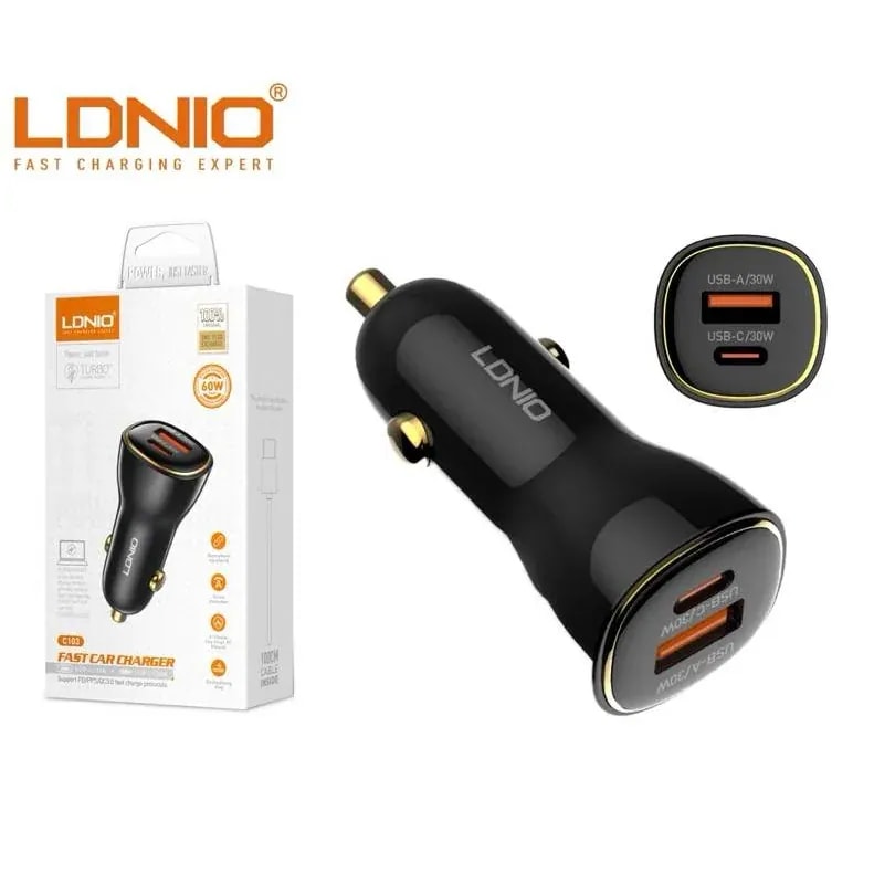 Cargador vehicular ldnio C103 tc-ip
