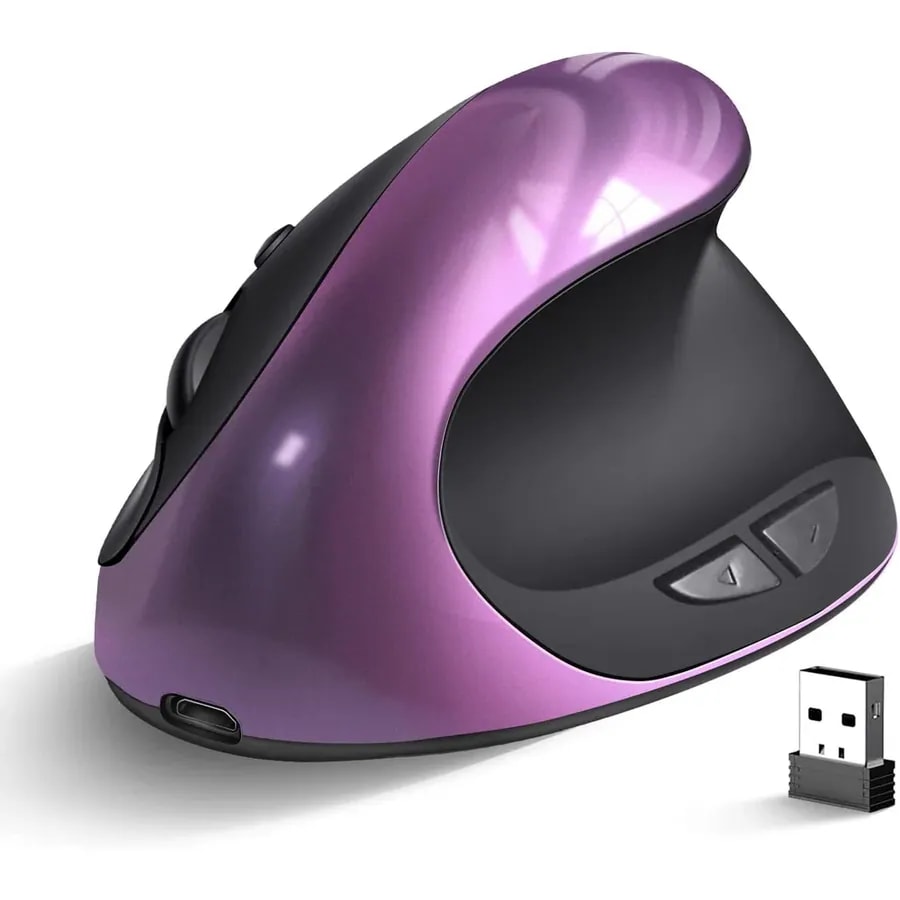 Mouse ergonomico recargable