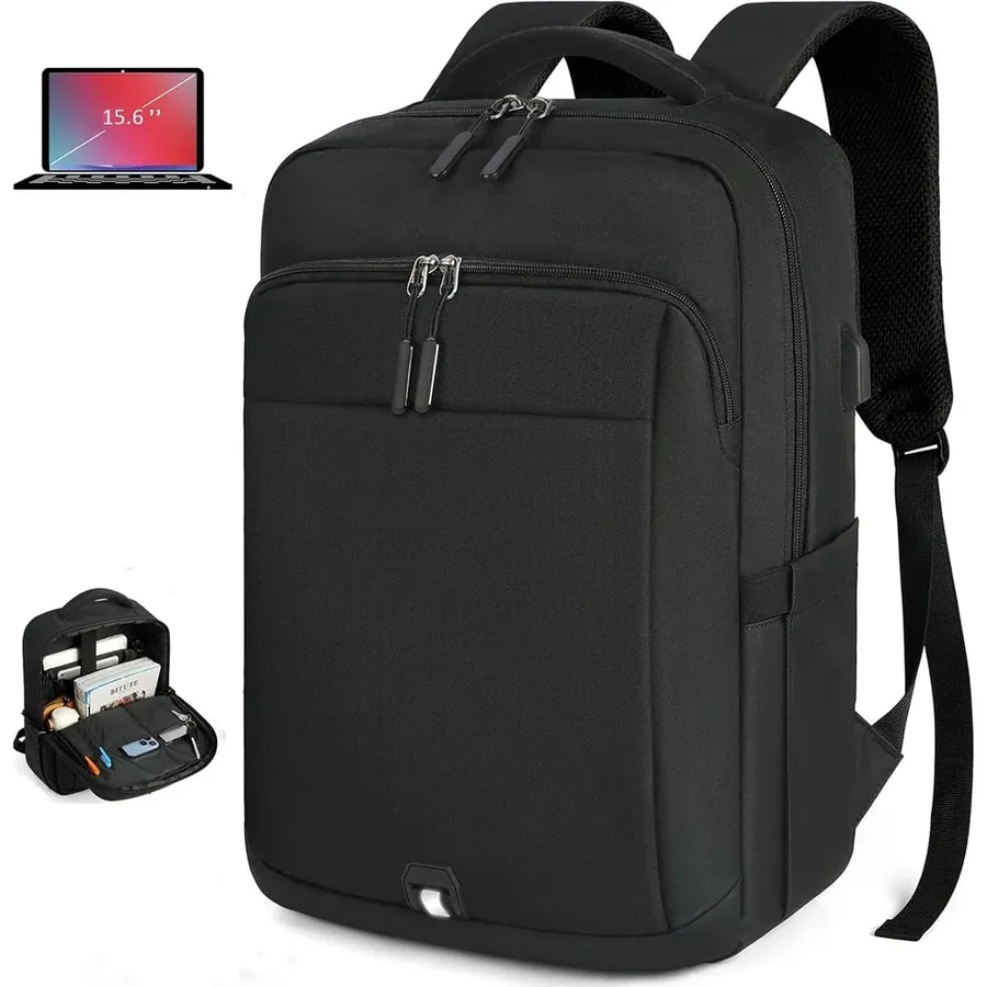 Mochila frente rigido mega para laptop con USB antirrobo 536