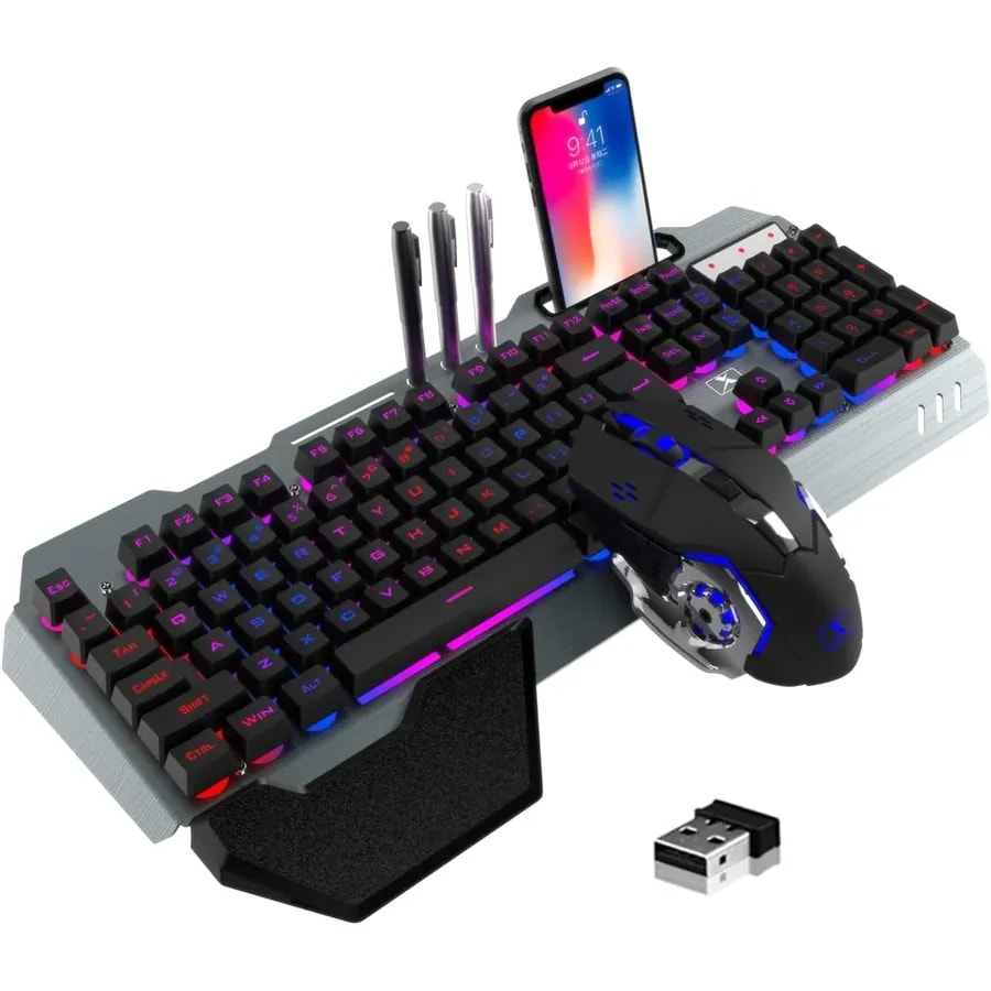 Teclado + mouse QWO2 wireless 2EN1