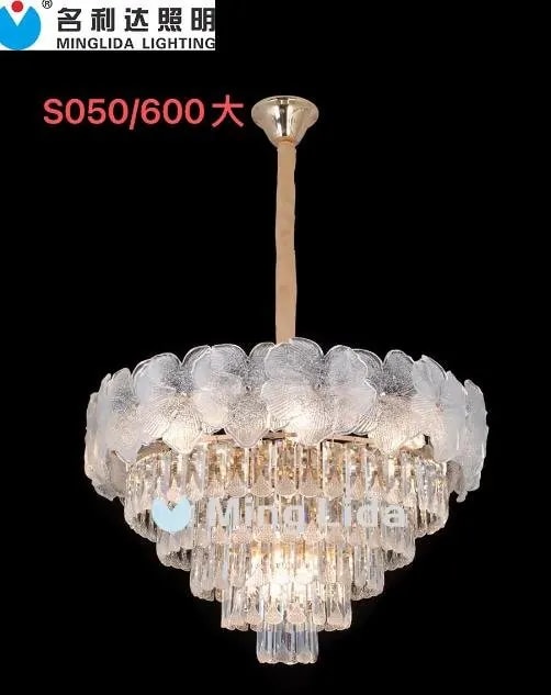 Lámpara Colgante de Cristal 60 cm con Conchas de Vidrio