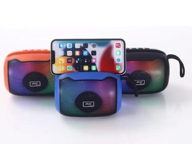 Parlante Bluetooth con Soporte para Celular y Luces RGB