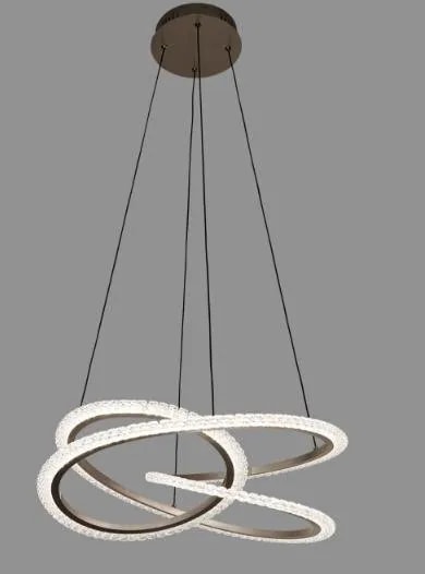 Lámpara Colgante LED Aros Entrelazados Negro 50 cm