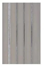 Panel de Pared WPC Ranurado Gris Topo con Filos Plateados 10x1 cm