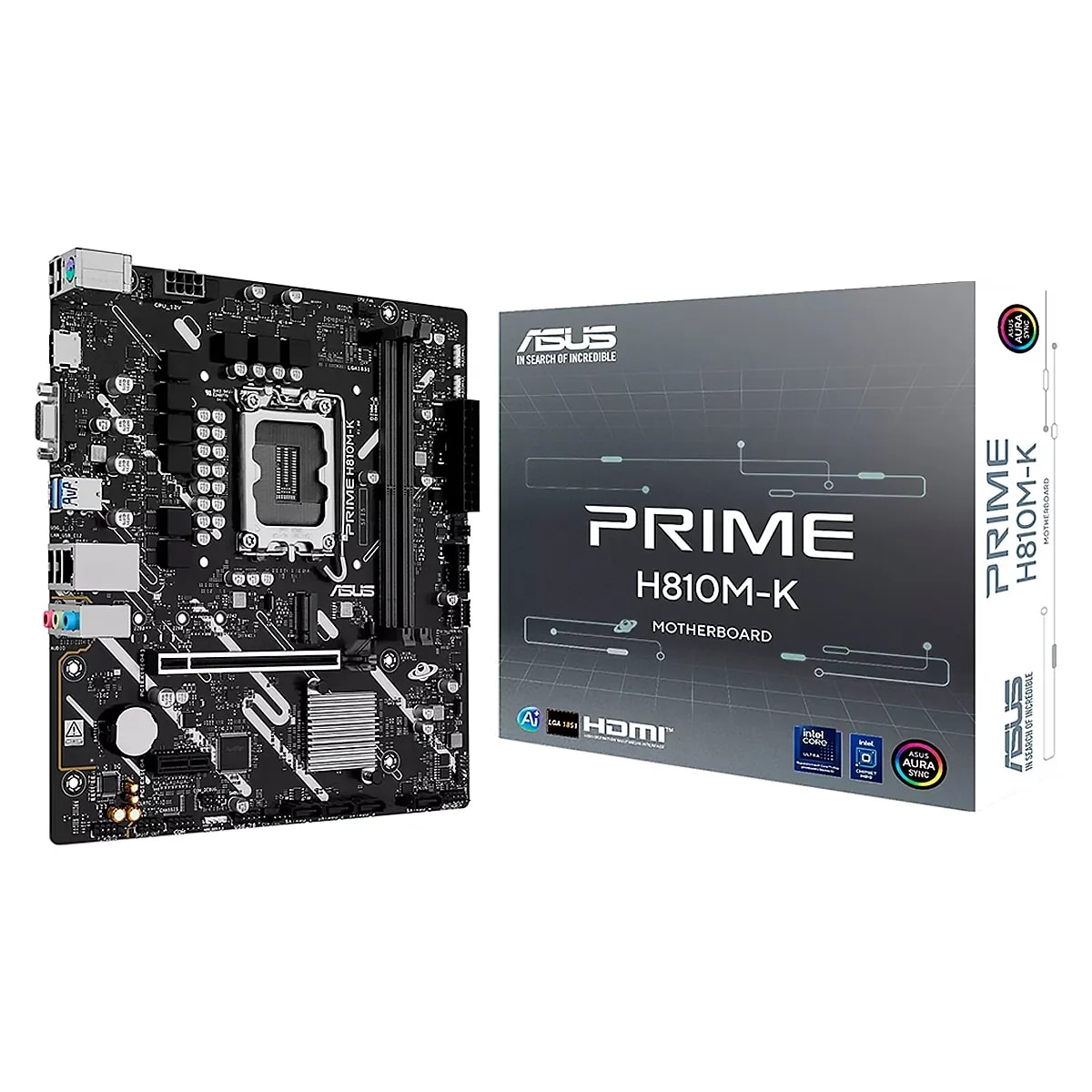 Mainboard ASUS Prime H810M-K Intel Core Ultra LGA1851 2xDDR5 VGA HDMI M.2 9USB 2PCIe4.0 micro ATX
