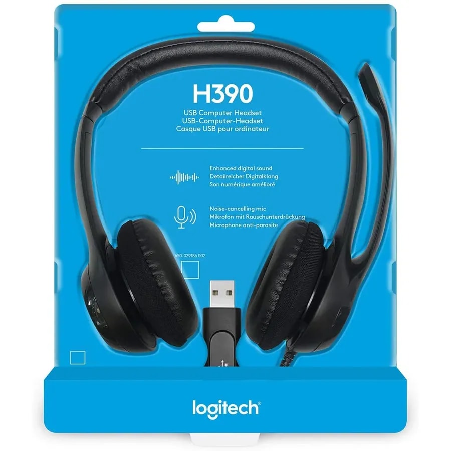 Headsets Logitech H390 Rosado / Usb-a / Mic. Cancel. Ruido / Cable 1.9M / 100KHZ