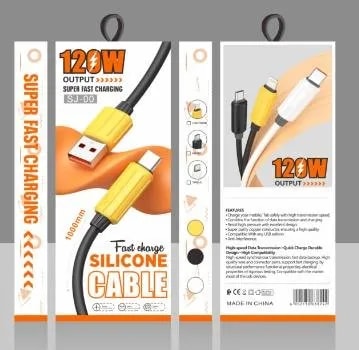 Cable USB a Lightning Silicona Carga Rápida 1 m