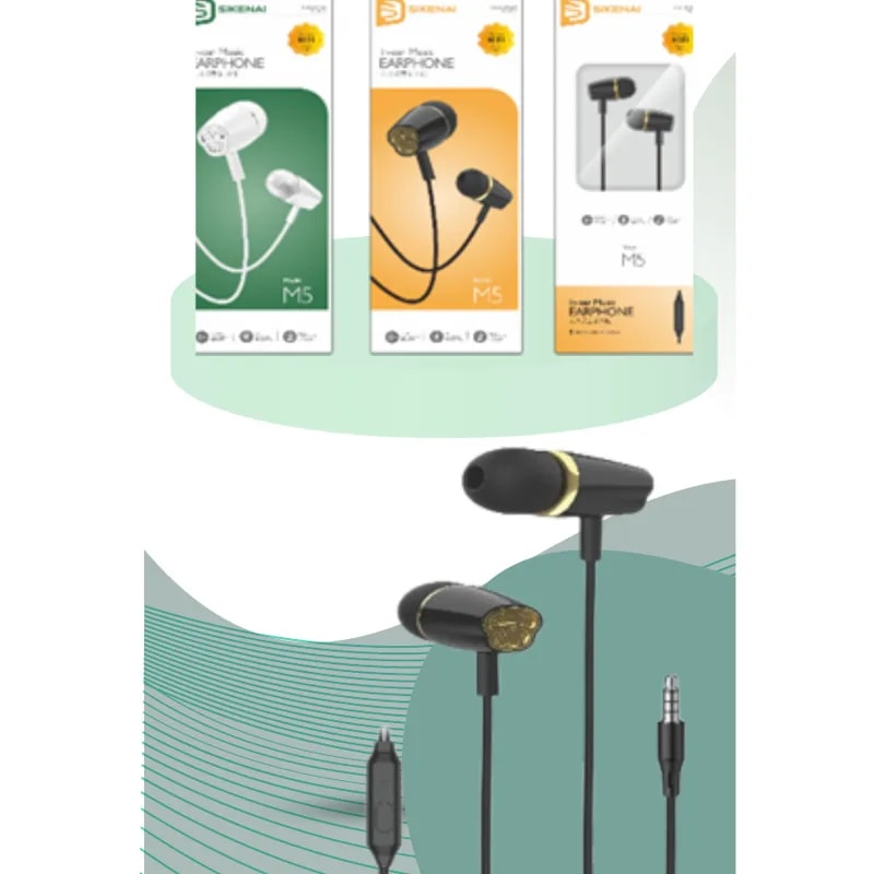 Audífonos con cable Sikenai M5 con micrófono