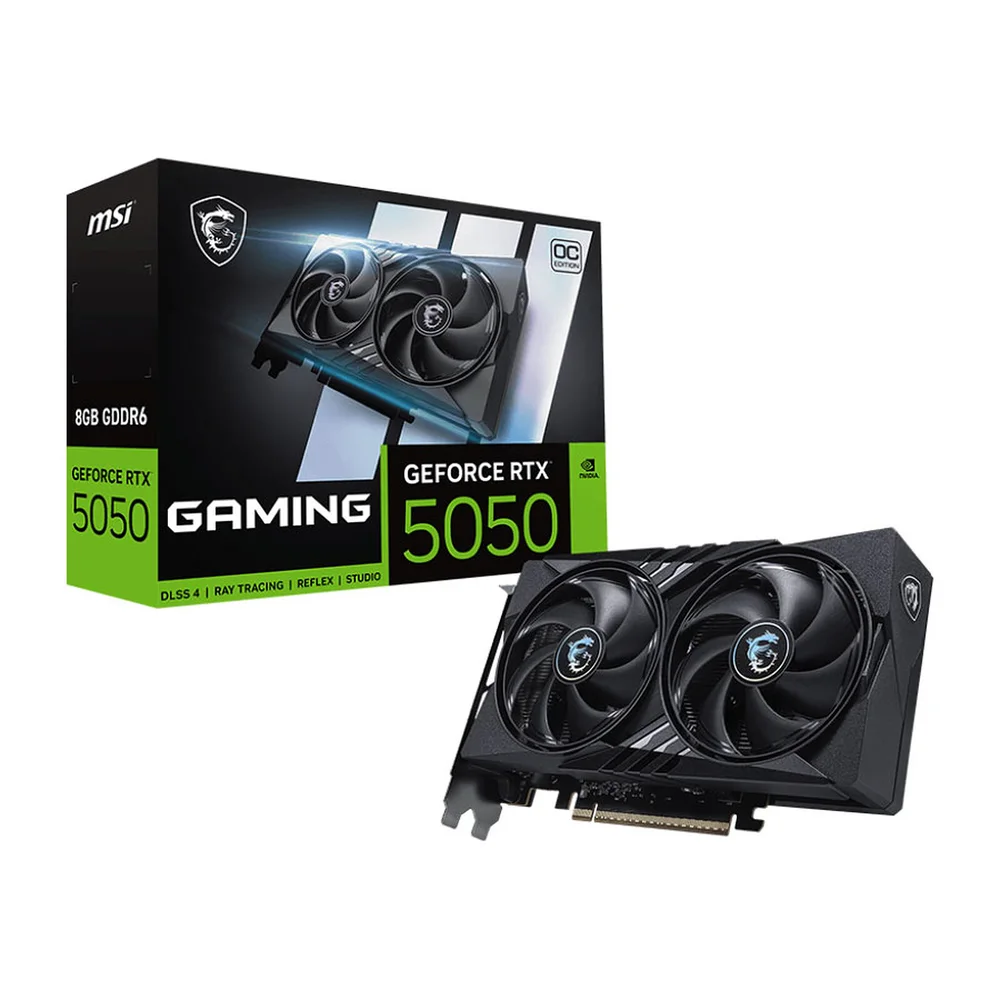 🎮 MSI GeForce RTX 5050 8G GAMING OC 🧠 GPU: NVIDIA GeForce RTX 5050 (Arquitectura Blackwell con