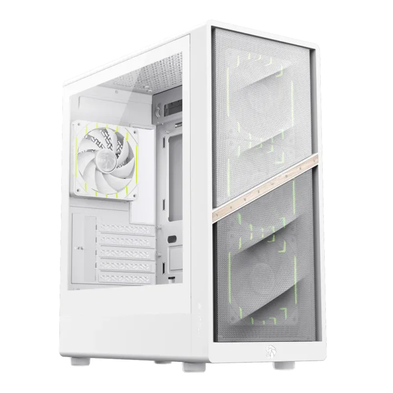 Case GAMEMAX Aeris 330 Mw WH M-ATX TYPE-C/3.0/2.0 Fan ARGB (front. 3*12CM, Post. 1*12CM) Lat.