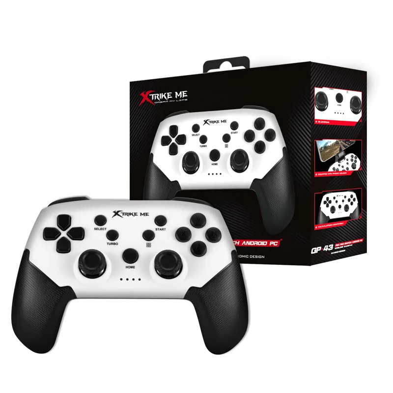 Gamepad Xtrike Me GP-43 Bt, PS4/3 N-Switch iOS Android Bat. 400MA Usb-c Clip Tlfno