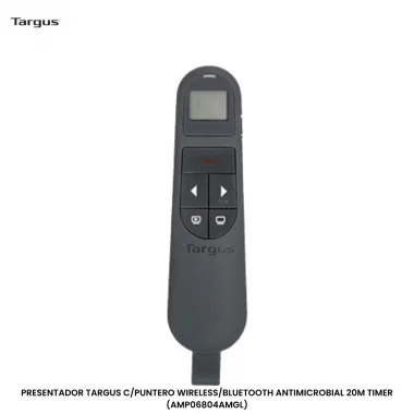 Presentador Targus AMP06804AMGL / Bluetooth / Hasta 20MT / Negro / Pantalla / Temporizador