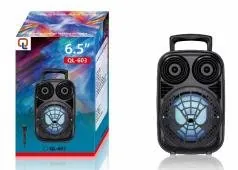 Parlante Bluetooth Portátil 6.5" con Luces LED y Micrófono